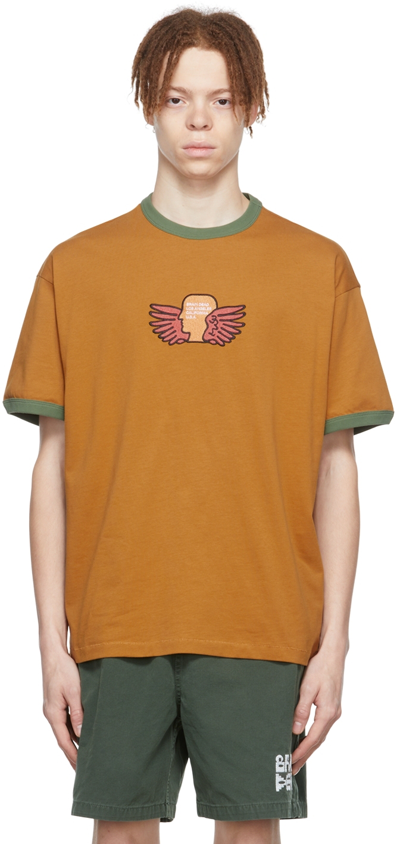 Brain Dead Brown Cotton T-shirt In Light Brown