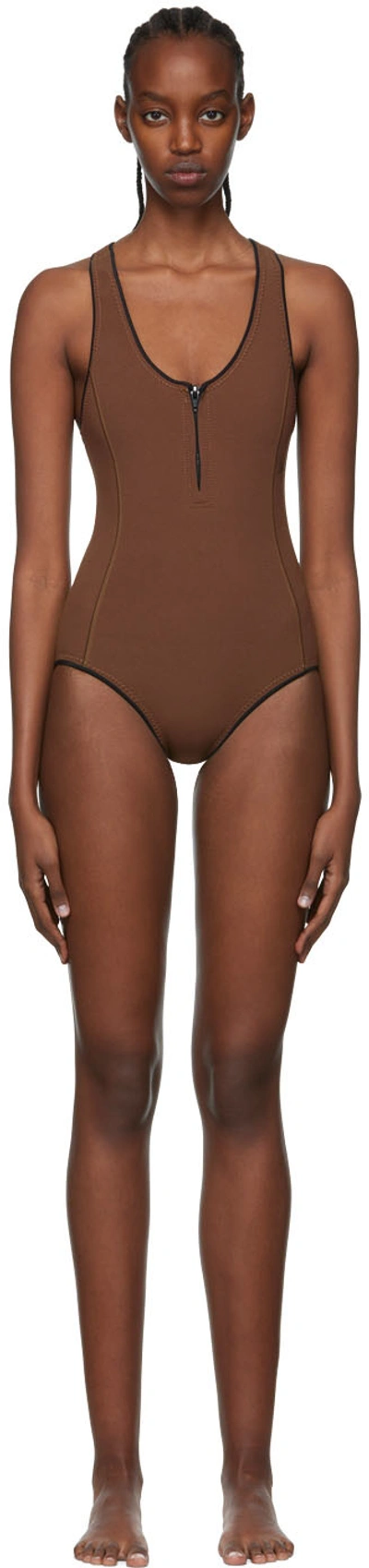 Abysse Brown Elle One-piece Swimsuit