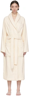 Tekla Belted Organic-cotton Robe In Ivory