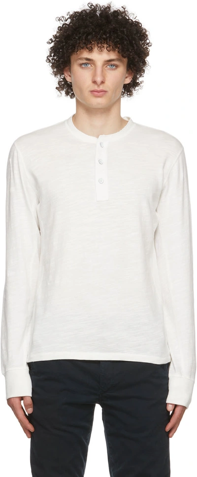 Rag & Bone White Cotton Henley