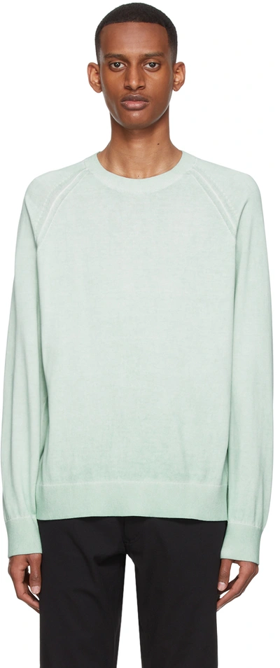 Theory Jaipur Cotton Blend Solid Crewneck Sweater In Stratus
