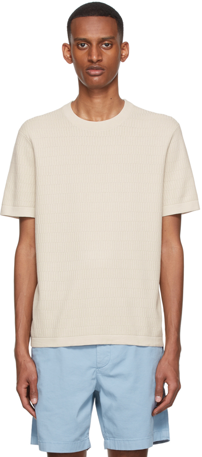 Theory Taupe Cotton T-shirt In Moon