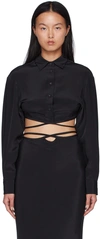 Christopher Esber Black Silk Shirt In Black