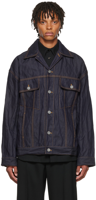 BOTTEGA VENETA NAVY DENIM JACKET