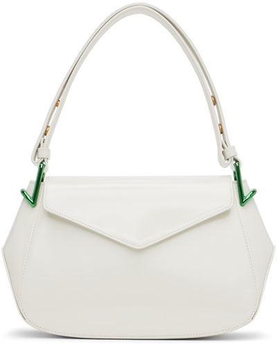 Bottega Veneta White Toyin Shoulder Bag In 9085 White/parakeet