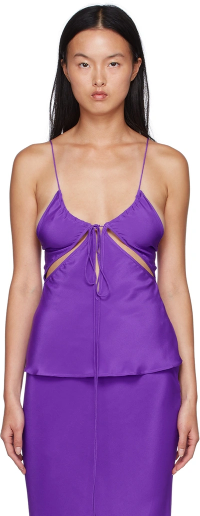 Christopher Esber Purple Triquetra Camisole In Amythest