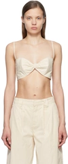 Frame Off-white Cotton Tank Top In Flax