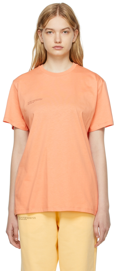 Pangaia Orange Organic Cotton T-shirt In Peach Perfect