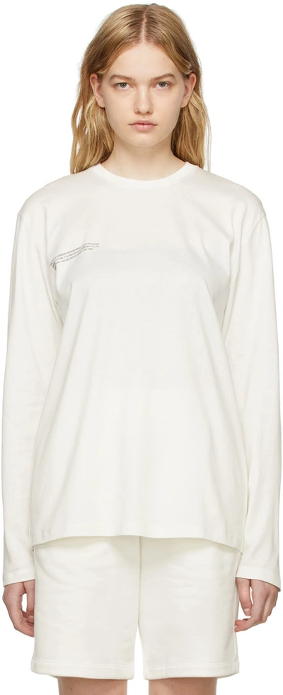 Pangaia Off-white Organic Cotton T-shirt In Off White