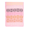 Loewe Fringed Printed Wool, Silk And Cashmere-blend Scarf In Pink &amp; Purple