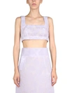 Jil Sander Embroidery Top In Purple