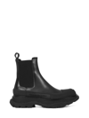 Alexander Mcqueen Leather Exaggerated-sole Chelsea Boots