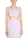 Jil Sander Embroidery Top In Lilla