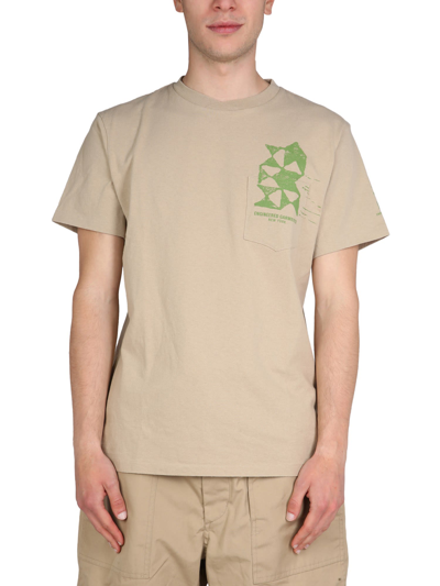 Engineered Garments Logo Print T-shirt In Brown