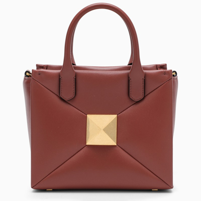 Valentino Garavani Small Burgundy Cross-body Bag In Brown