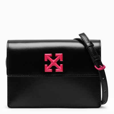 Off-white Jitney 2.0 Black And Fuchsia Cross-body Bag