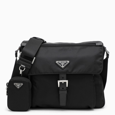 Prada Medium Black Vela Cross-body Bag