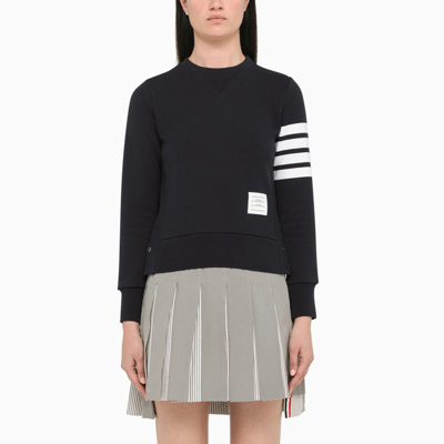 Thom Browne 4-bar Navy Blue Crewneck Sweater