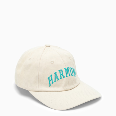 Harmony Paris Cream Logo-embroidery Baseball Cap In White