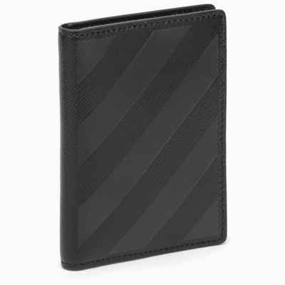 Off-white Black Diag-print Vertical Wallet