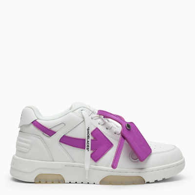 Off-white Out Of Office Arrow Leather Trainer Sneakers In Purple