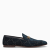 GUCCI GUCCI | GG JORDAN LOAFER IN BLUE VELVET,4300889TI90/L_GUC-4286_604-8