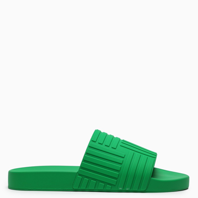 Bottega Veneta Grass Green Rubber Slider Slippers