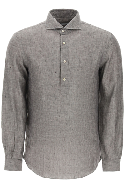 Vincenzo Di Ruggiero Linen Shirt In Grey