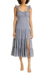 LIKELY TOMAYA GINGHAM TIERED COTTON DRESS