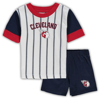 OUTERSTUFF INFANT WHITE/RED CLEVELAND GUARDIANS POSITION PLAYER T-SHIRT & SHORTS SET