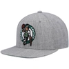 Mitchell & Ness Men's  Heathered Gray Boston Celtics 2.0 Snapback Hat In Heather Gray