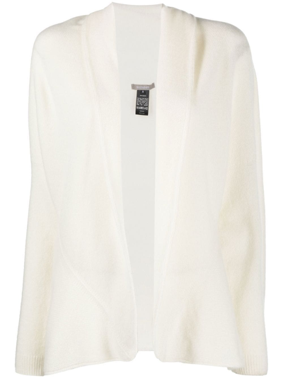 Suzusan Open-front Knit Cardigan In White