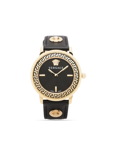 Versace V-tribute Medusa 36mm In Black