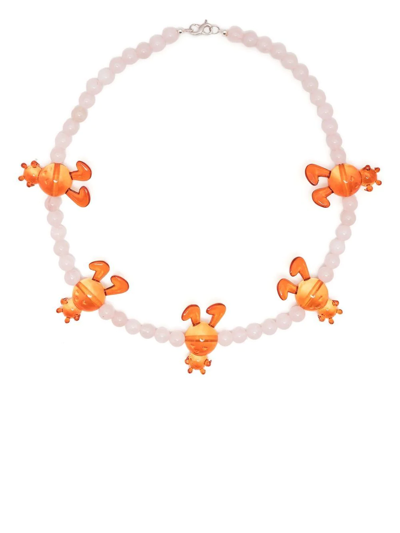 Natasha Zinko Bunny-detail Necklace In White