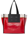 Proenza Schouler White Label Morris Large Coated Canvas Tote In Red