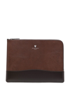Aspinal Of London City Tech Leather Laptop Bag In Brown