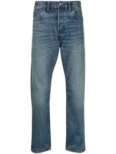 Ralph Lauren Rrl Slim-fit Straight Leg Jeans In Blau