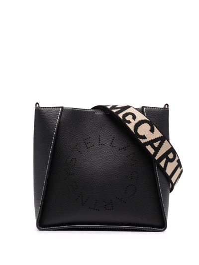 Stella Mccartney Stella Logo Crossbody Bag In Black