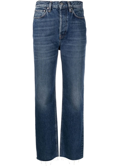 Totême Cropped Straight-leg Jeans In Blue