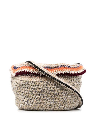 Vitelli Chunky-knit Wool Shoulder Bag In Neutrals