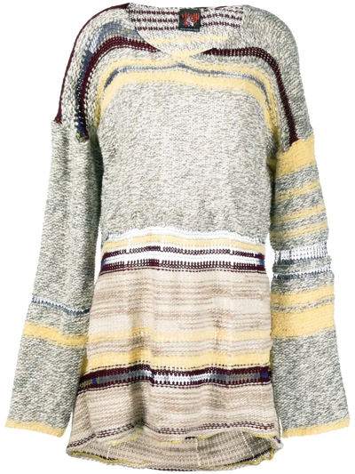 Vitelli Oversized Open-back Mohair-wool Jumper In Multicolor