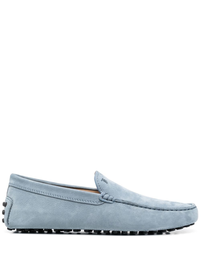 Tod's Gommino Driving Suede Loafers In Blue