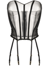 Maison Close L'amoureuse Porte-jarretelles Corset In Black