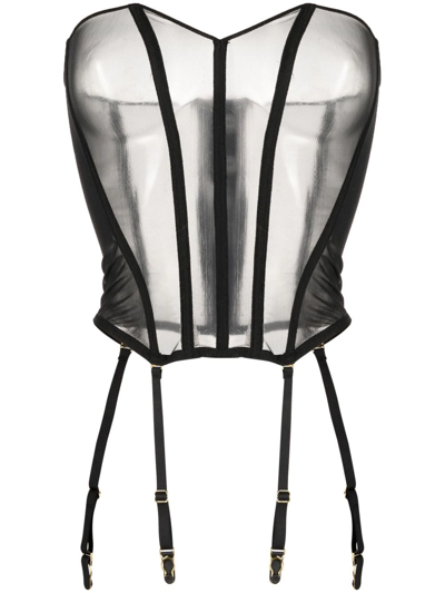 Maison Close L'amoureuse Porte-jarretelles Corset In Black