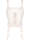 Maison Close L'amoureuse Combination Corset In Pink