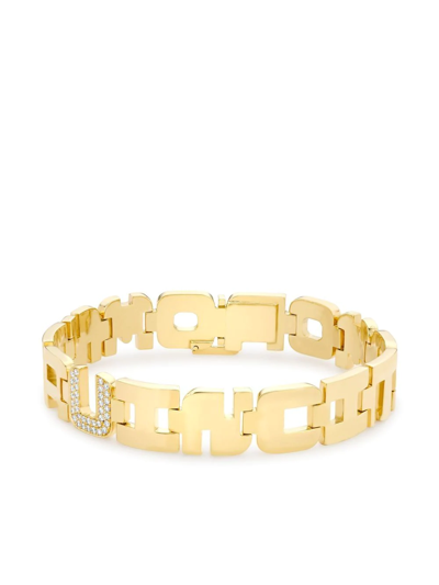 Pragnell 18kt Yellow Gold Loveletter Diamond Bracelet