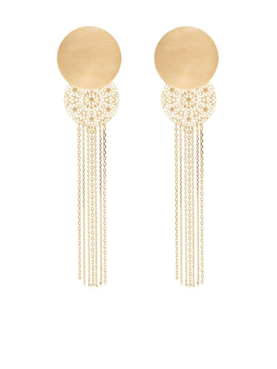 Melissa Kandiyoti Filigree-detail Drop Earrings In Gold