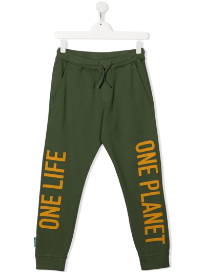 Dsquared2 Teen One Life One Planet Trousers In Green