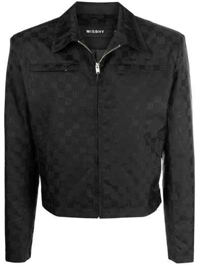 Misbhv Monogram-pattern Fitted Jacket In Black | ModeSens