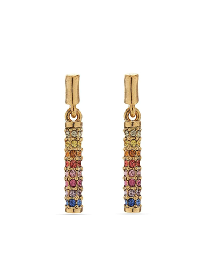 Oscar De La Renta Mini Stick Earrings In Rainbow